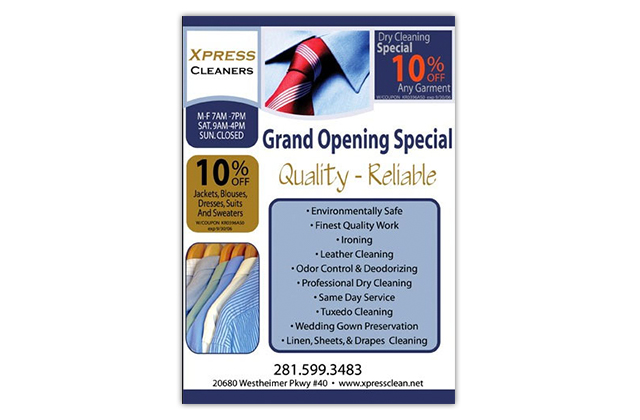 xpress cleaners advertisement