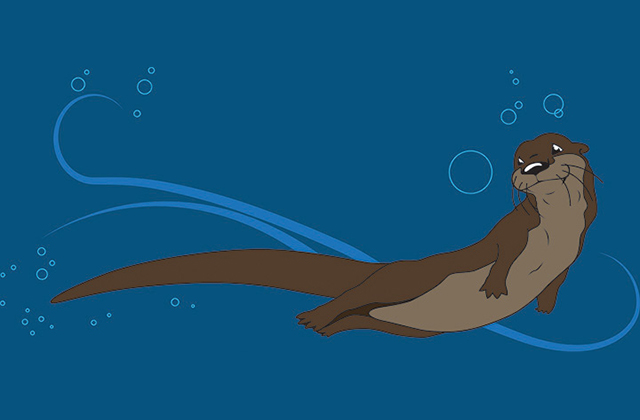 custom otter illustration