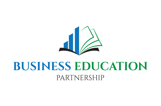 business education partnership logo design